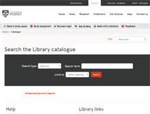Tablet Screenshot of opac.library.usyd.edu.au