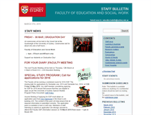 Tablet Screenshot of bulletin.edfac.usyd.edu.au